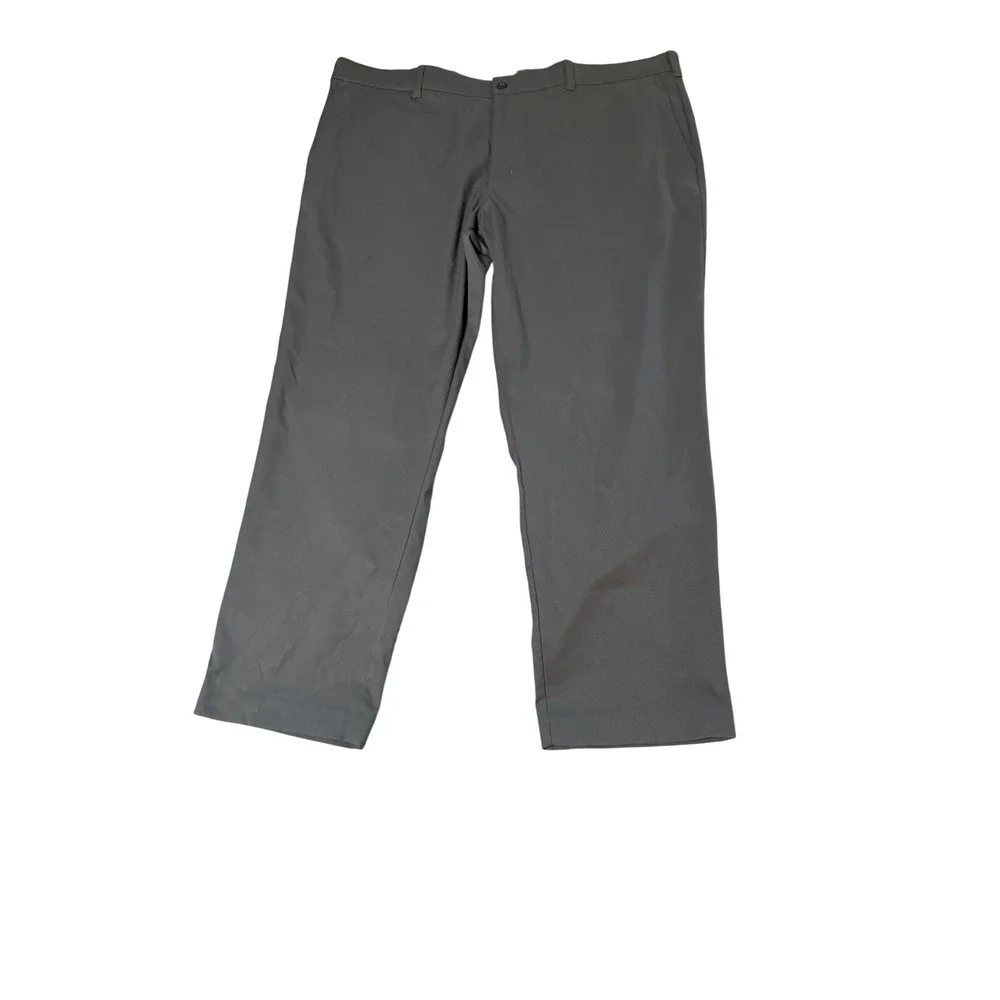 Ben Hogan Size 42 x 28 Men's 4-Way Stretch Flat Front Golf Pant Gray Pockets